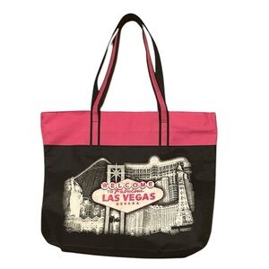 Las Vegas Pink and Black Tote Bag